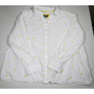 Maeve Anthropologie Daisy Embroidered Button Up Womens Top Size 2X